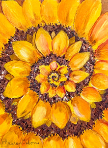 Fibonacci Sunflower ~ Original Acrylic on Canvas