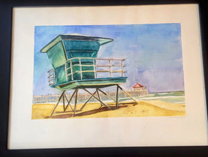 At the Beach with Gloria watercolor