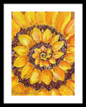 Fibonacci Sunflower - Framed Print