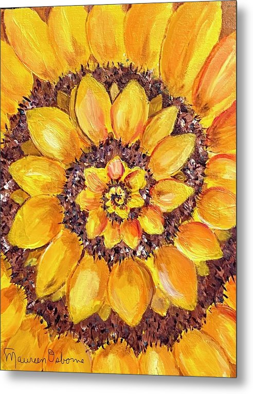 Fibonacci Sunflower - Metal Print