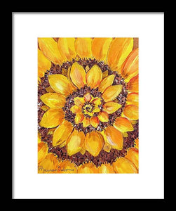 Fibonacci Sunflower - Framed Print