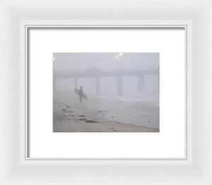 Foggy Morning Surf - Framed Print