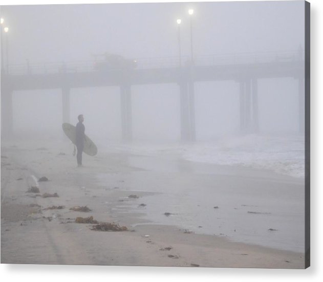 Foggy Morning Surf - Acrylic Print