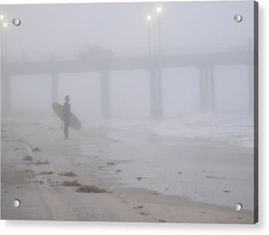 Foggy Morning Surf - Acrylic Print