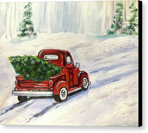 Gathering the Christmas Tree - Canvas Print