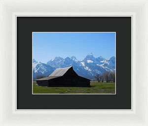 Grand Tetons Barn - Framed Print