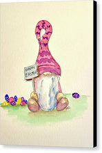 Happy Easter Gnome - Canvas Print