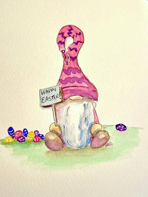 Happy Easter Gnome - Art Print