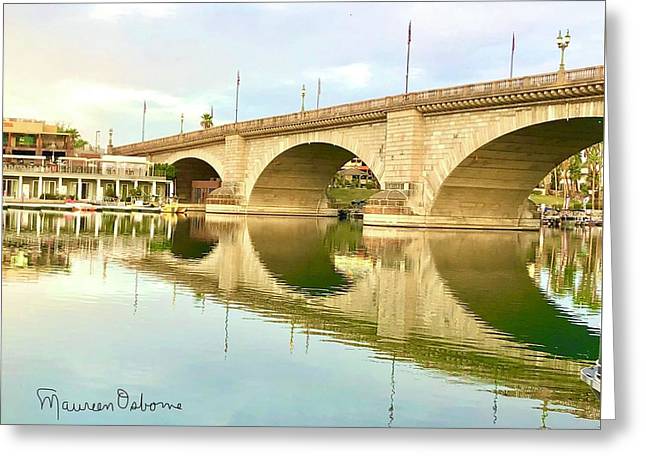London Bridge Reflections - Greeting Card