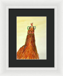 Maxine the Chicken - Framed Print