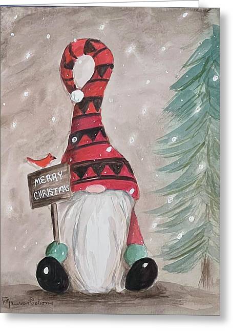 Merry Christmas Gnome - Greeting Card, quantity pricing available