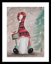 Merry Christmas Gnome - Framed Print