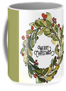 Merry Christmas Wreath - Mug