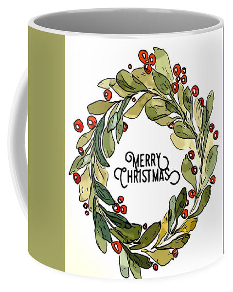 Merry Christmas Wreath - Mug
