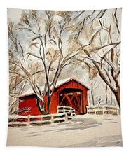 Red Covered Bridge - Tapestry