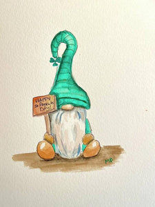 St. Patricks Day Gnome - Art Print