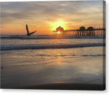 Sunset Huntington Beach - Canvas Print