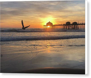 Sunset Huntington Beach - Canvas Print