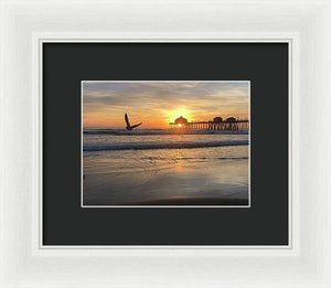 Sunset Huntington Beach - Framed Print