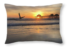 Sunset Huntington Beach - Throw Pillow