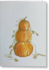 Three pumpkins  - Greeting Card