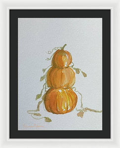 Three pumpkins  - Framed Print